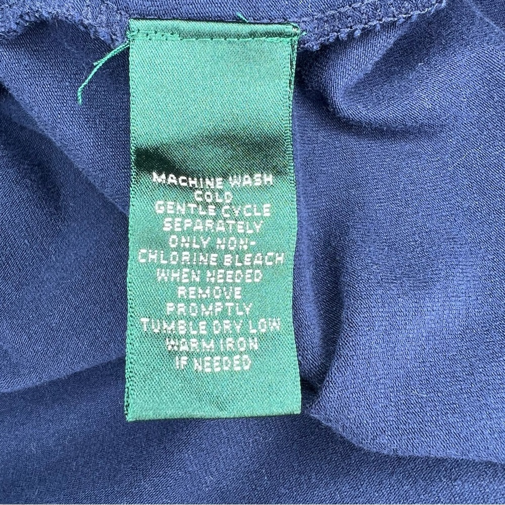 Vtg Lauren Active Ralph Lauren Sleeveless 1/4 Zip Top Womens Navy White Women M - Picture 7 of 8